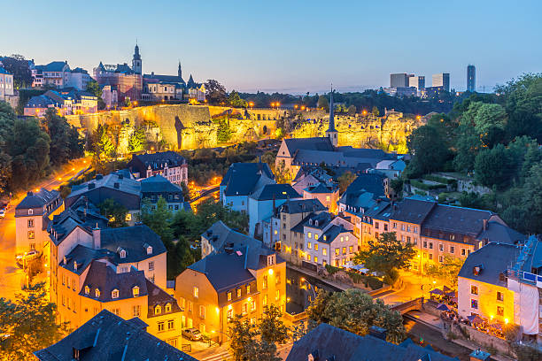 istock Luxembourg City night 601925124