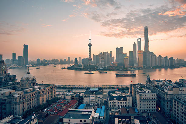 istock Shanghai  Skyline at Sunrise 601925196