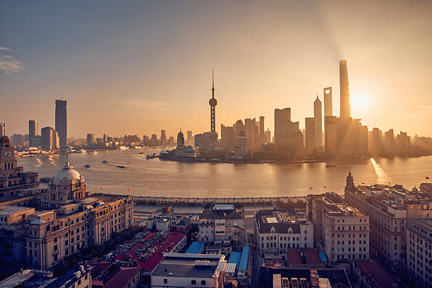 istock Shanghai  Skyline at Sunrise 601926046