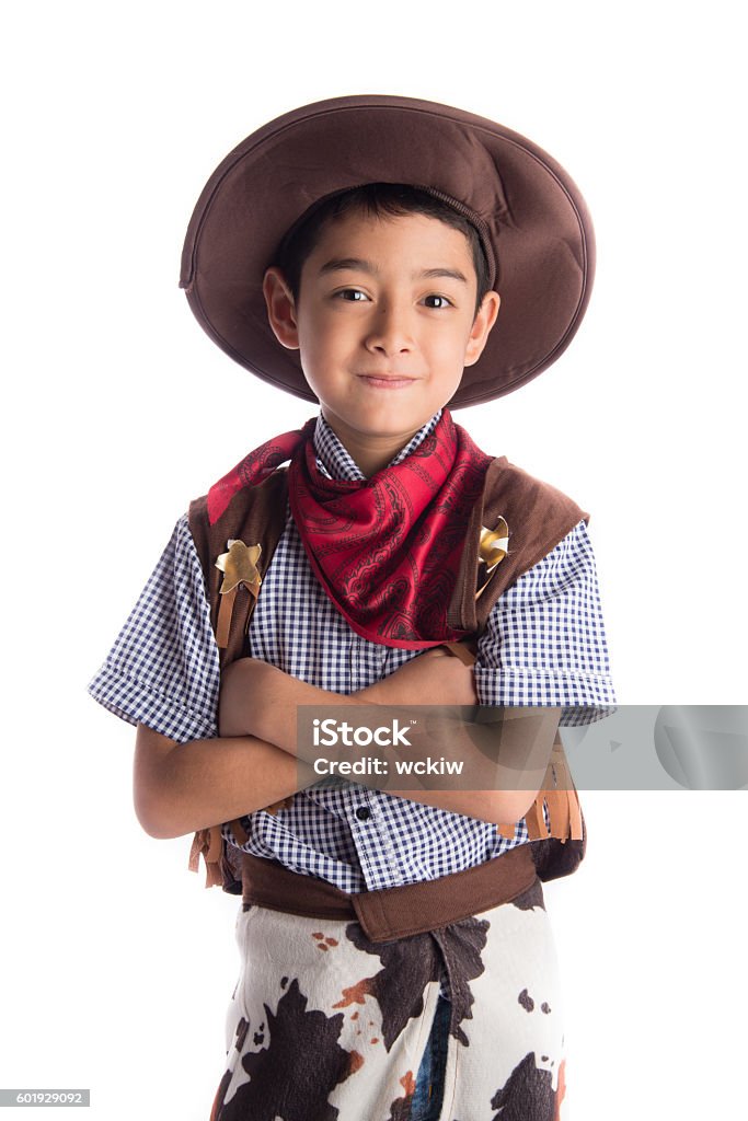 Bambino In Costume Da Cowboy Su Sfondo Bianco - Fotografie stock e altre  immagini di Cowboy - Cowboy, Bambino, Bambini maschi - iStock