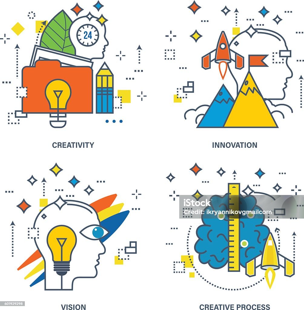 Creativity Value Concept Of Creativity Innovation Vision Creative Process Stock ...