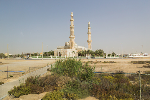 Urban Mosque on the Desert at Abu Dhabi, UAE