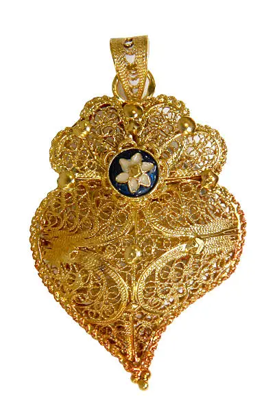 Photo of Heart in Gold Filigree