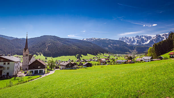istock Mountain village Gosau in Austrian Alps 601933520