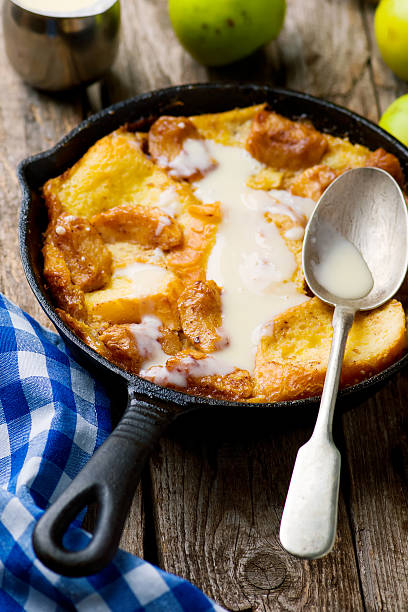 istock CARAMEL APPLE STRATA in a pig-iron frying pan. 601934714