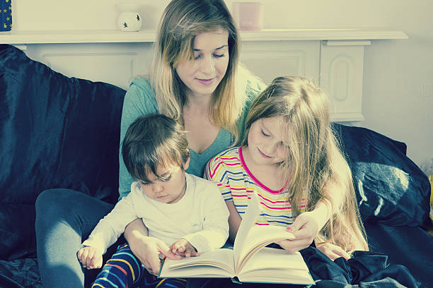 istock Mother reading to kids in bed 601935794