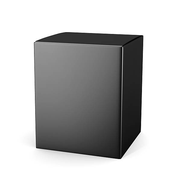istock Template black cardboard package box for cosmetic products isola 601935798