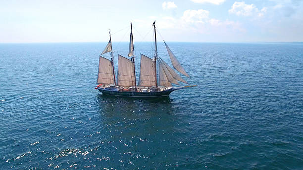 istock Stunning tall ship sailing calm waters 601941340