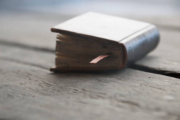 istock Vintage book on a wooden shelf, education or science idea 601942582
