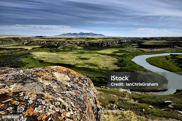 Writingonstone Provincial Park Stock Photo - Download Image Now - Milk River, Alberta, Badlands