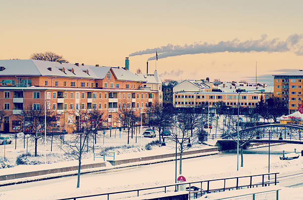 istock View of small swedish town 601943144