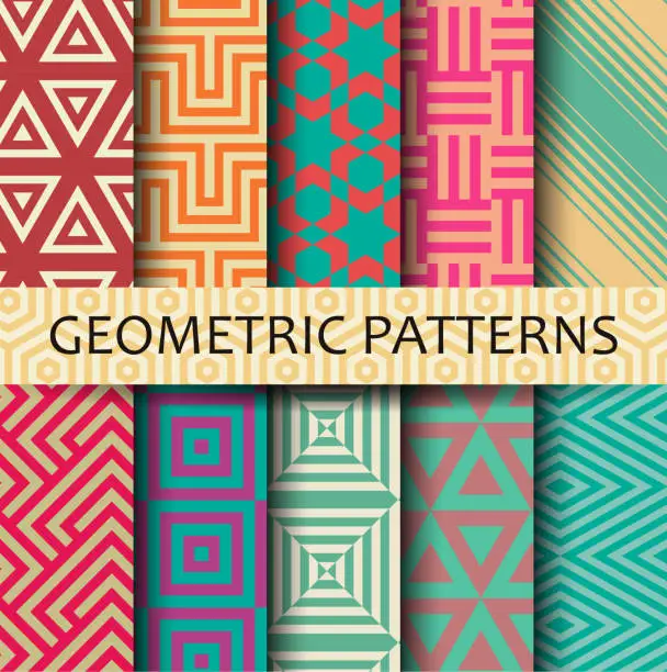 Vector illustration of Geometric seamless pattern