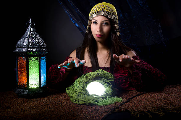 istock Astrology Fortune Teller with Crystal Ball 601945790