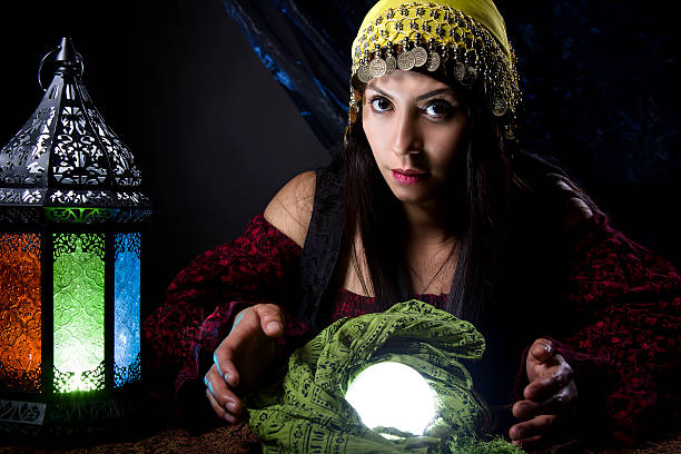 istock Astrology Fortune Teller with Crystal Ball 601945828
