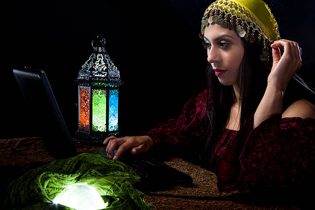 istock Fortune Teller with Online Business or Website 601946734