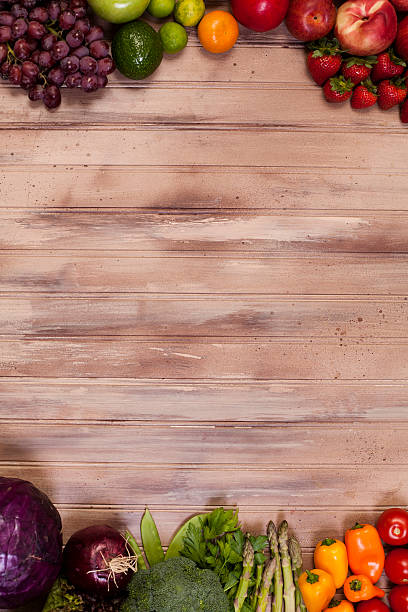 istock Fresh, organic colorful fruits, vegetables on rustic wooden table. 602286798