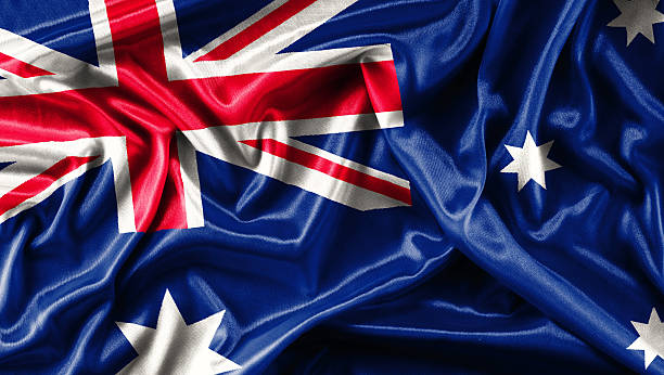 istock Fabric texture of the flag Australia 602296584