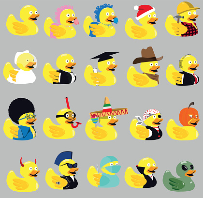 Variety of Rubber Ducks