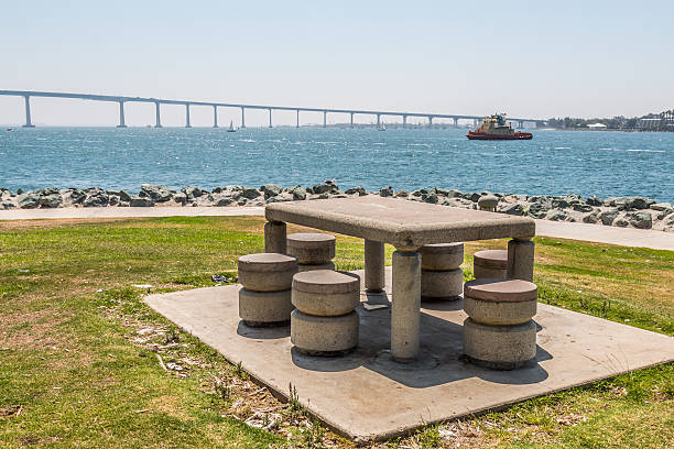 istock Embarcadero Park South in San Diego, Picnic Table 602303616