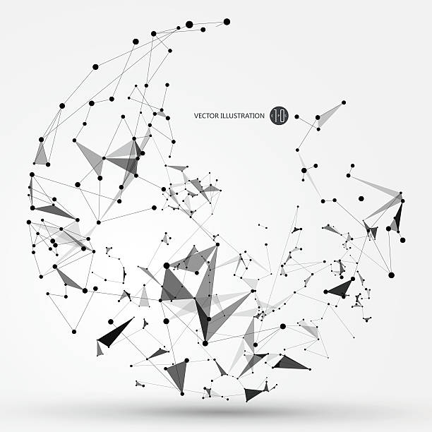 istock Abstract graphic consisting of points, lines and connection, Internet technology. 602307090