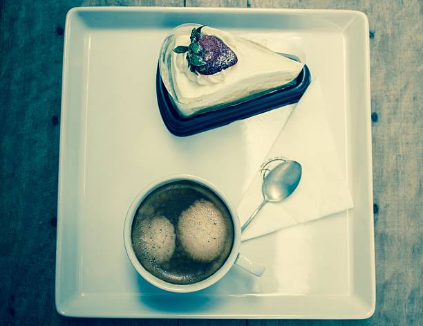 hot coffee and cake