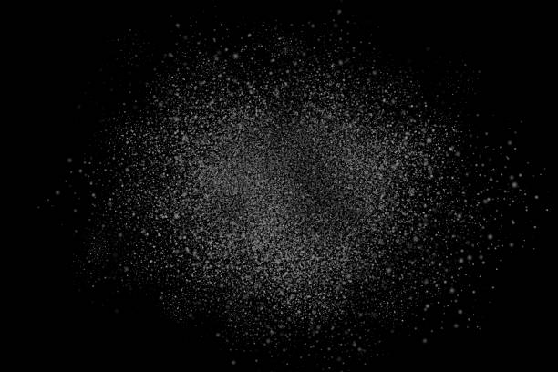 Black and white abstract powder explosion background stock photo