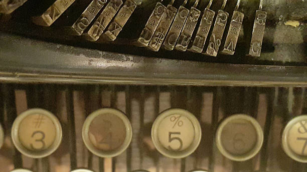 istock Antique Typewriter. Vintage Typewriter Closeup 602319420