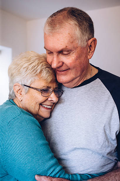 Senior Couple hugging