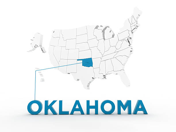 アメリカ合衆国 オクラホマ州 - oklahoma map cartography topography ストックフォトと画像