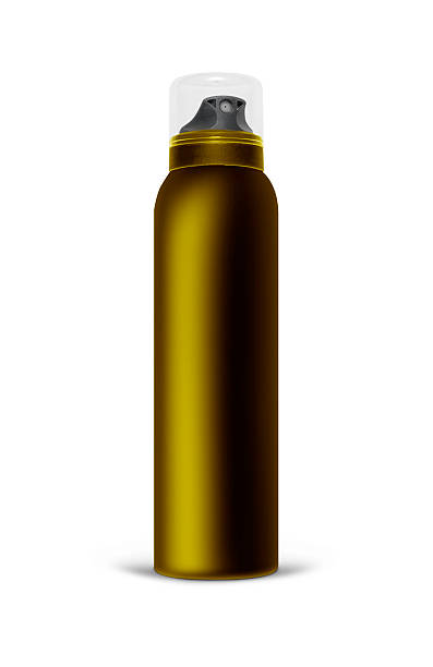 istock Brown blank aluminum spray can isolated 602325446