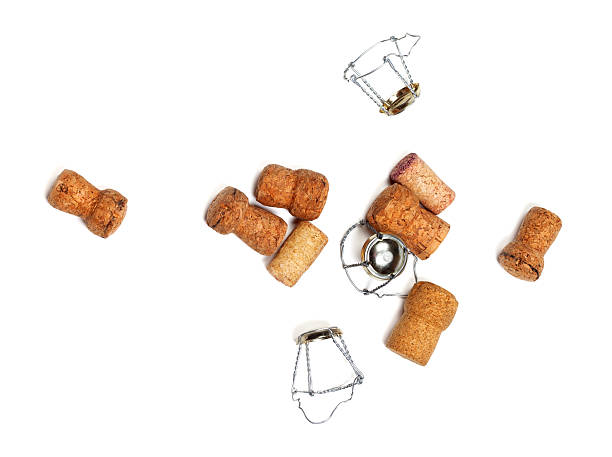 tappi per vino e champagne muselets - champagne cork foto e immagini stock