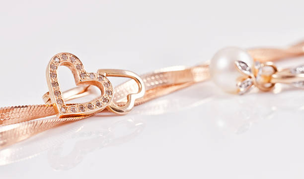 istock Gold earrings and ladies gold chain 602327822
