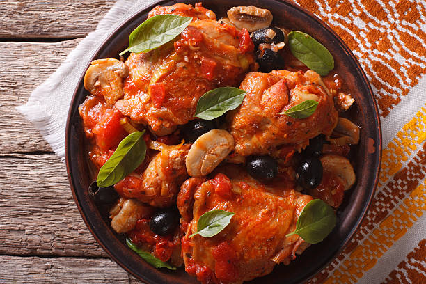 istock Homemade Cacciatori chicken on a plate close-up 602332584