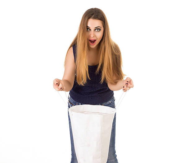 istock The woman with white handbag 602332774