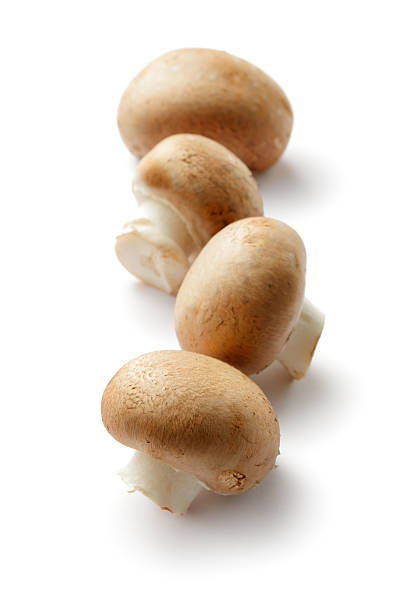 istock Mushrooms: Crimini Mushrooms Isolated on White Background 602335060