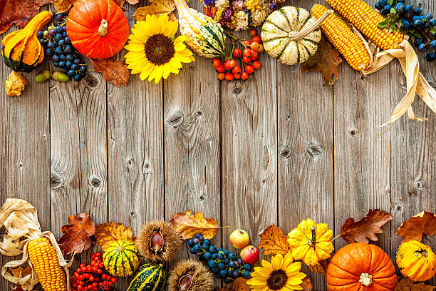 istock Colorful background for Halloween and Thanksgiving 602335096