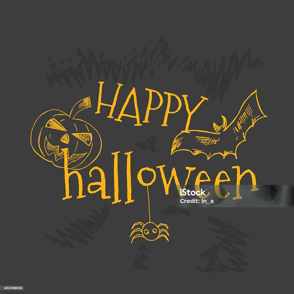 Happy Halloween Poster Happy Halloween Poster. Vector illustration Abstract stock vector