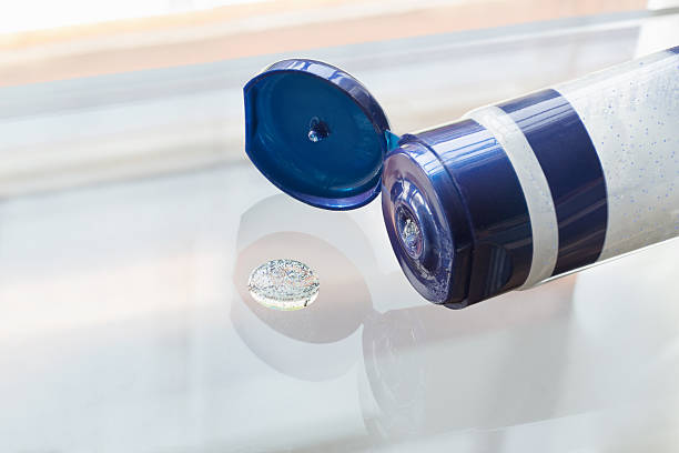 Closeup of facewash scrub with microbeads