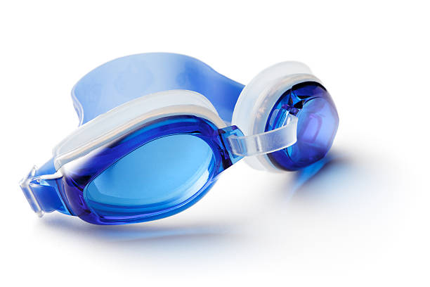 sport: swiming goggles isolated on white background - swimming goggles imagens e fotografias de stock