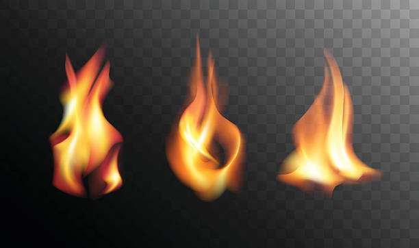 Mission Forstyrret sadel Realistic Fire Flames On A Transparent Background Stock Illustration -  Download Image Now - Flame, Fire - Natural Phenomenon, White Color - iStock