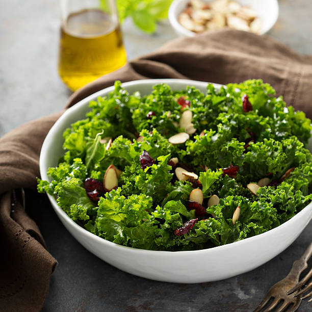 istock Fresh healthy salad with kale and cranberry 603158448