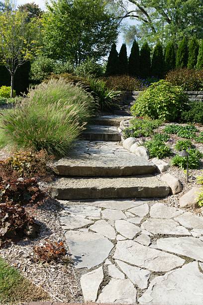 istock Professional Landscaping With Pavers and Boulders 603160072