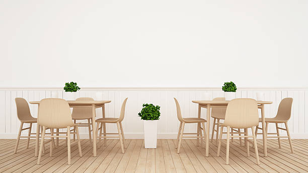 istock restaurant or coffee shop on wood design - 3D Rendering 603165870