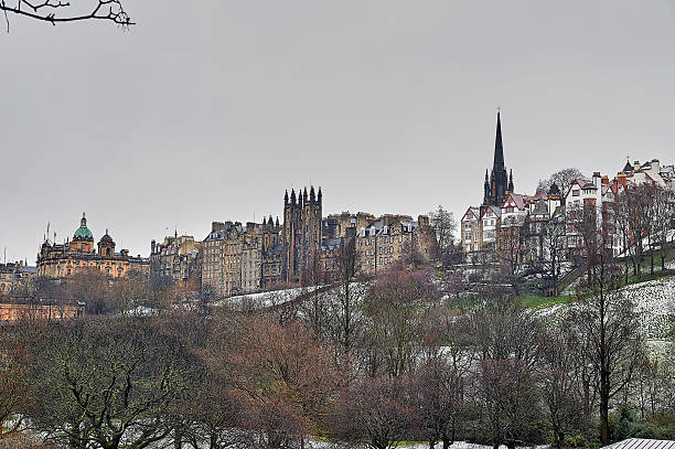 istock Edinburgh, View of the city, several monuments and the Castle, 603167022