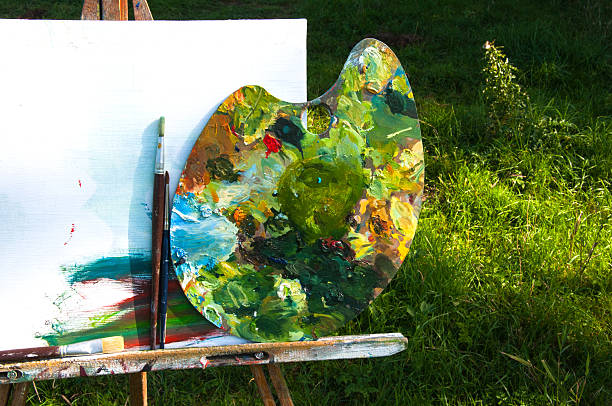 istock Painting tools in the open air 603169630