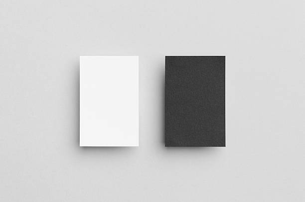 istock Black & White Business Card Mock-Up (85x55mm) 603172426