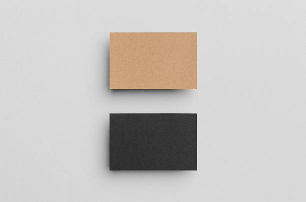 istock Black & Kraft Business Card Mock-Up (85x55mm) 603173610