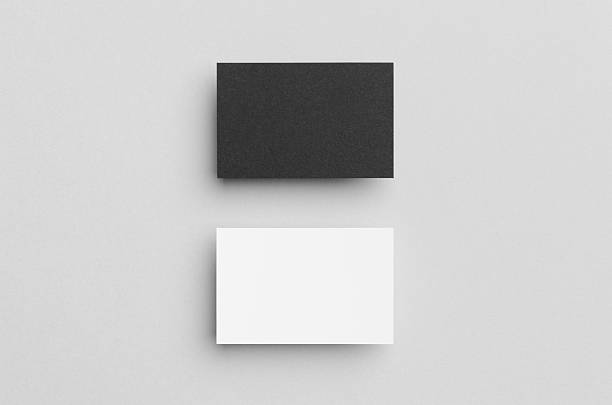 istock Black & White Business Card Mock-Up (85x55mm) 603173766