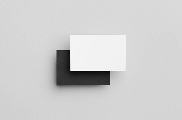 istock Black & White Business Card Mock-Up (85x55mm) 603174228