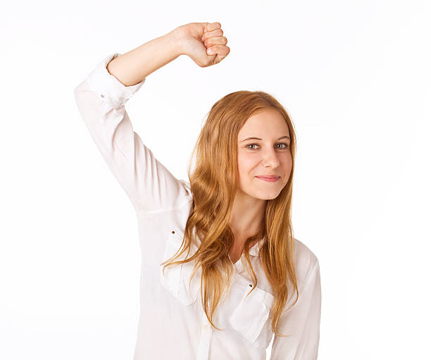 istock Happy young blonde woman. 603176280